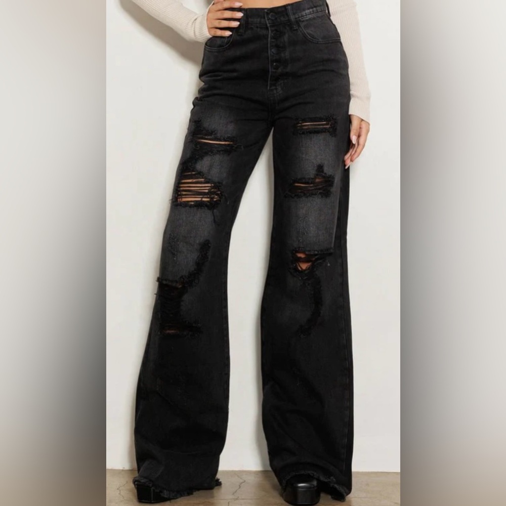 Vibrant Distressed Jeans